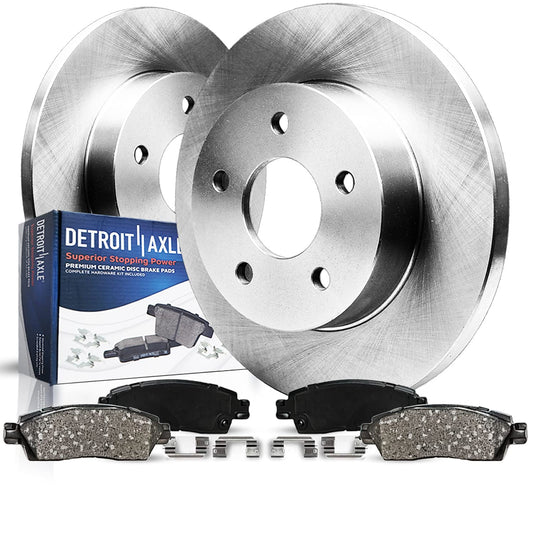 Detroit Axle - Rear Brake Kit for 94-98 Jeep Grand Cherokee Disc Brakes Rotors 1994 1995 1996 1997 1998 Ceramic Brake Pads Repla